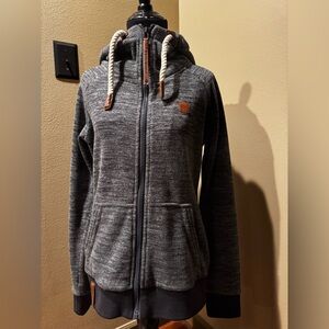 Naketano Charcoal Gray with Owl Patch Medium